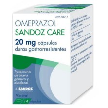 OMEPRAZOL SANDOZ CARE 20  14 CAPSULAS