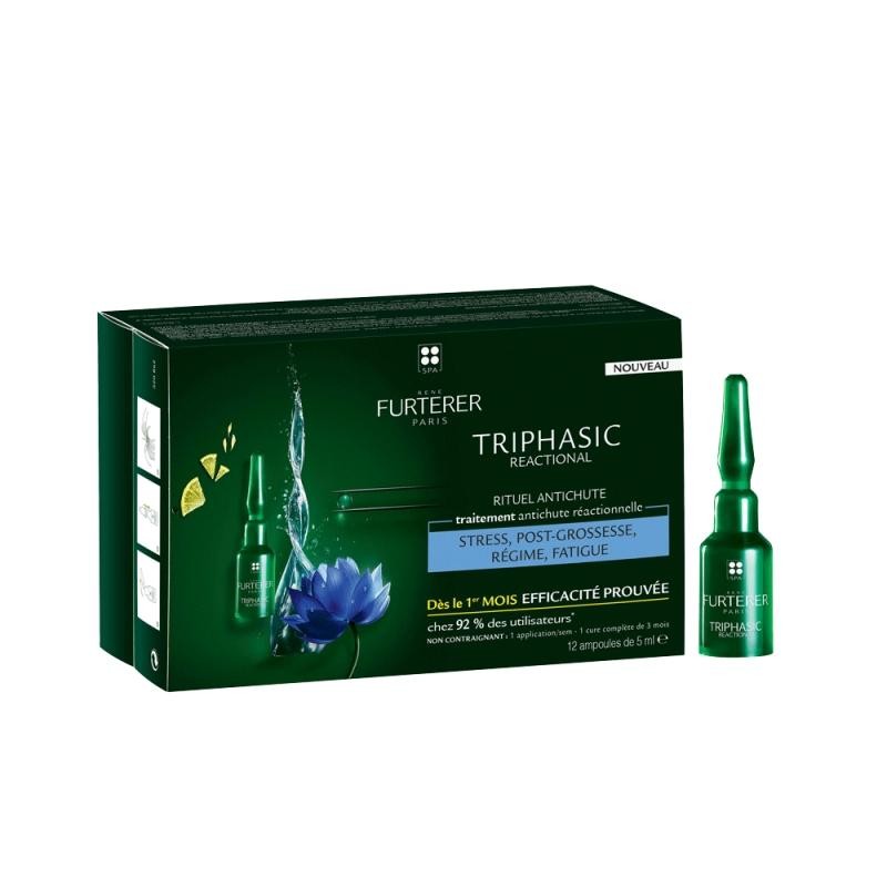 RENE FURTERER TRIPHASIC REACTIONAL 12 AMPOLLAS X 5 ML.