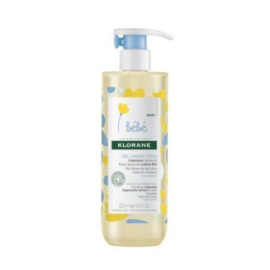 KLORANE GEL SUAVE PARA BEBE CUERPO Y CABELLO 500 ML