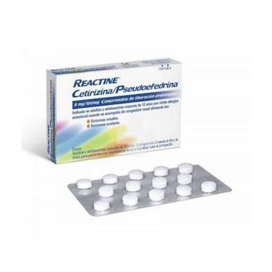 Reactine Cetirizina/Pseudoefedrina