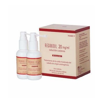 REGAXIDIL 20 MG/ML SOLUCION CUTANEA 2 FRASCOS 60 ML