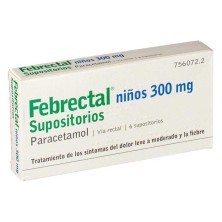 FEBRECTAL INFANTIL 300 MG 6 SUPOSITORIOS