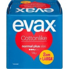COMPRESAS EVAX COTTONLIKE ALAS NORMAL PLUS 14U