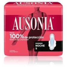 COMPRESAS TOCOLOGICAS AUSONIA AIRDRY ALAS NOCHE 9U