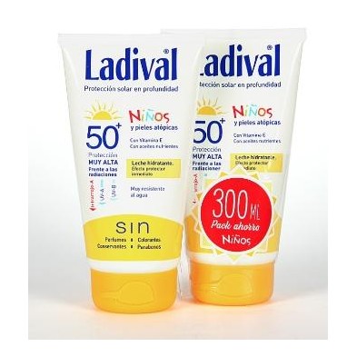 LADIVAL DUPLO NIÑOS Y PIEL ATOPICA FPS 50+ 150 ML