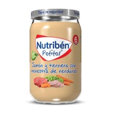 NUTRIBEN JAMON Y TERNERA CON MENESTRA DE VERDURA POTITO 235 G
