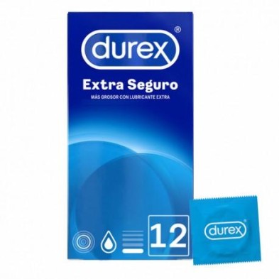 DUREX EXTRA SEGURO PRESERVATIVOS 12 UNIDADES