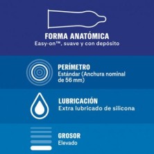 DUREX EXTRA SEGURO PRESERVATIVOS 12 UNIDADES