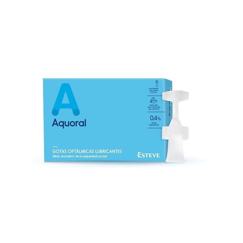 AQUORAL MONODOSIS GOTAS OFTALMOLOGICAS LUBRICANTES CON AC HIALURONICO 20UDS