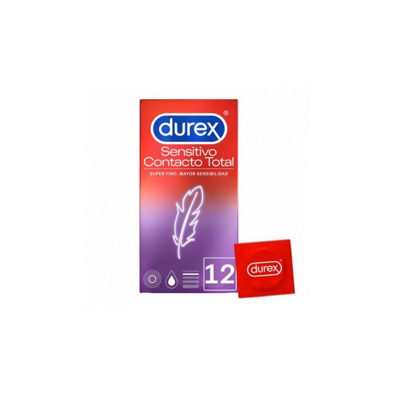DUREX SENSITIVO CONTACTO TOTAL PRESERVATIVOS 12 UNIDADES