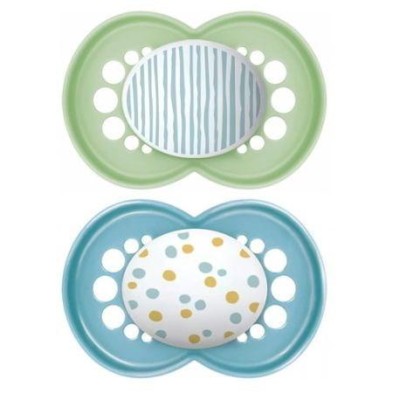 CHUPETE SILICONA MAM ORIGINAL + 6 M PACK DOBLE VERDE