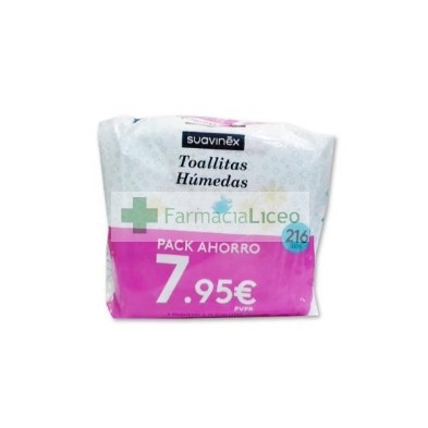 SUAVINEX PACK TOALLITAS 216 UDS