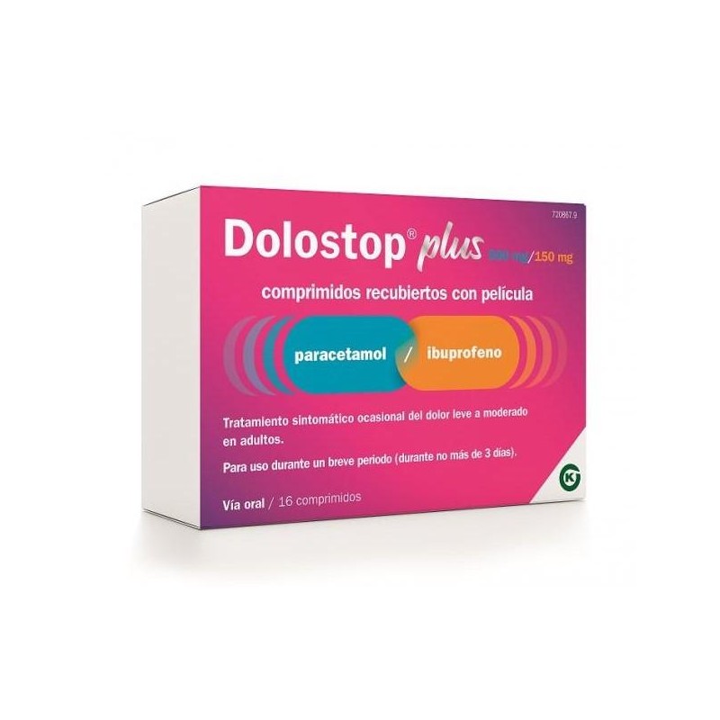 DOLOSTOP PLUS 500 MG/150 MG 16 COMPRIMIDOS