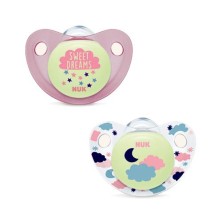 CHUPETE SILICONA NUK NOCHE T-3 2 U