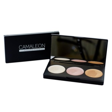CAMALEON ILUMINADOR 100% NATURAL CREMA PALETA 3 COLORES