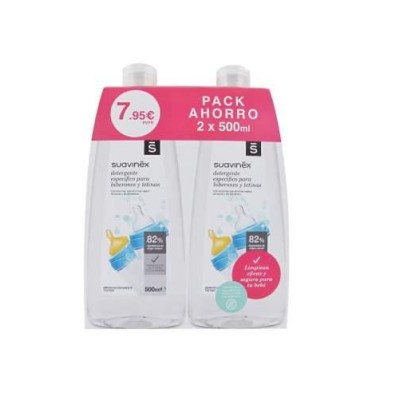 SUAVINEX DUPLO DETERGENTE PARA BIBERONES 500ML+500ML