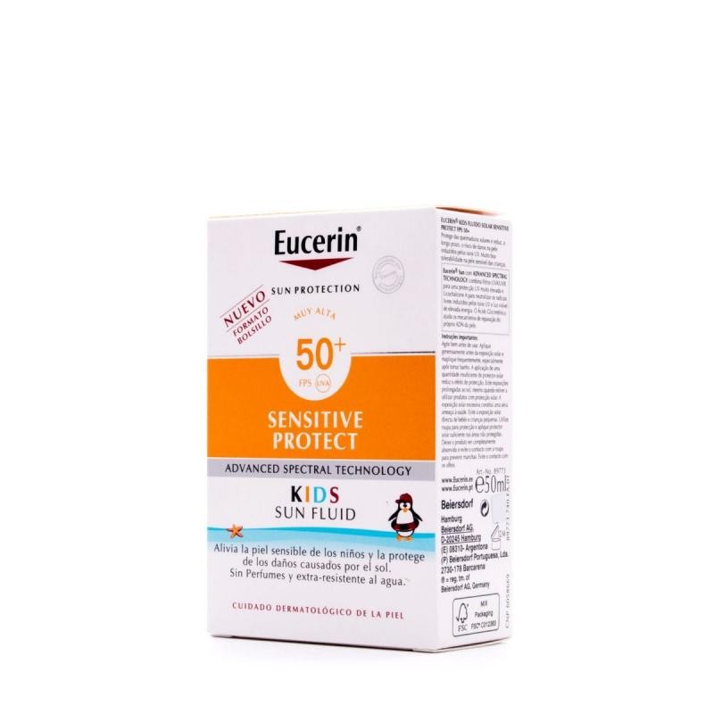 EUCERIN SUN PROTECTION FLUIDO INFANTIL SPF 50+ PIEL SENSIBLE 50ML