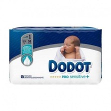 PAÑAL INFANTIL DODOT PRO SENSITIVE T- 1 2-5 KG 38 UNIDADES