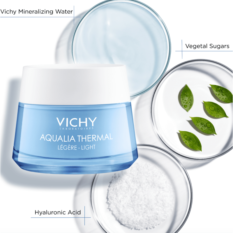 AQUALIA THERMAL CREMA LIGERA PIEL SENSIBLE HIDRATACION 50 ML VICHY