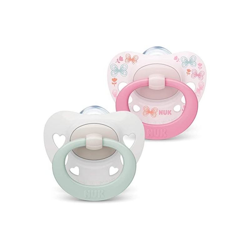 CHUPETE SILICONA NUK SIGNATURE FAMILY LOVE 0 - 6 MESES 2 UN