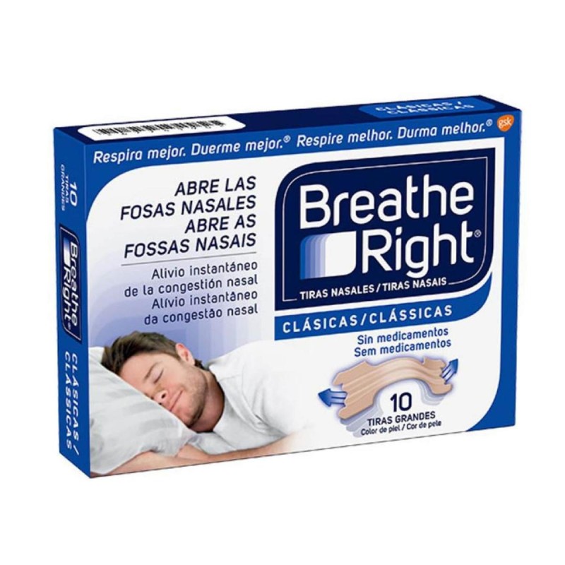 BREATHE RIGHT TIRA NASAL TALLA GRANDE 10 UNIDADES