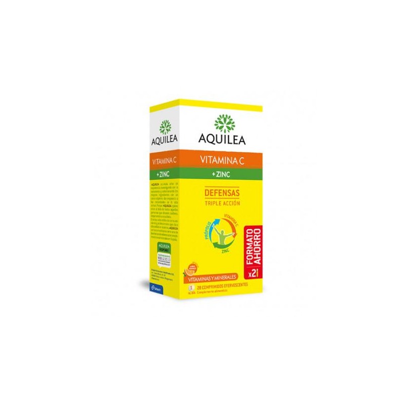 AQUILEA VITAMINA C + ZINC 28 COMPRIMIDOS EFERVESCENTES