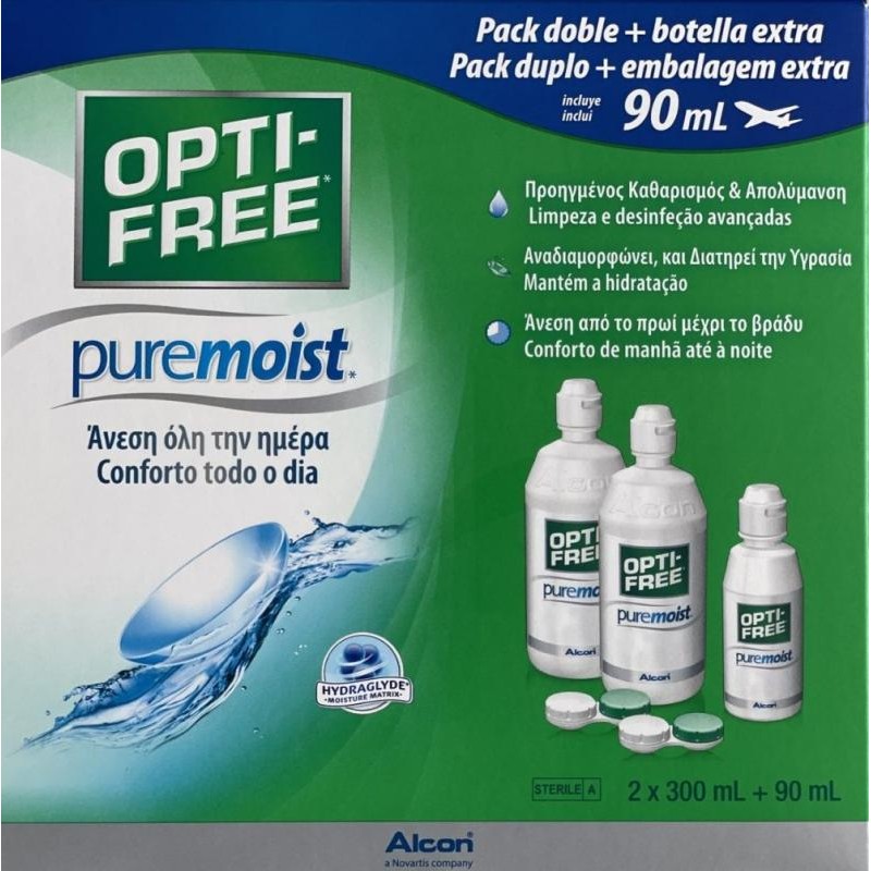 OL OPTI FREE PUREMOIST PACK 2 300 + 1 90 ML