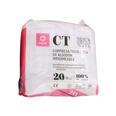 COMPRESAS TOCOLOGICAS MATERNITY ALGODON 20 UNIDADES