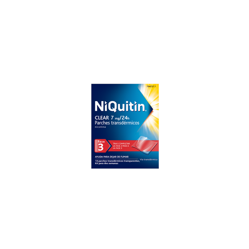 NIQUITIN CLEAR 7 MG/24 H 14 PARCHES TRANSDERMICOS 36 MG