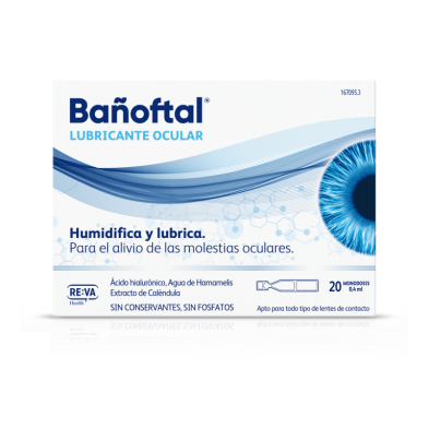 BAÑOFTAL LUBRICANTE OCULAR 20 MONODOSIS 0.4 ML