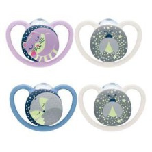 CHUPETE SILICONA NUK SPACE NIGTH 18-36 M 1 UNIDAD