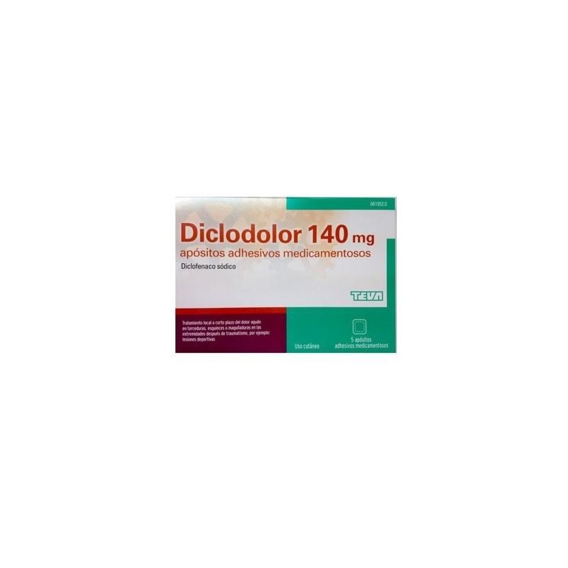 DICLODOLOR 140 mg 5 APOSITOS ADHESIVOS MEDICAMENTOSOS