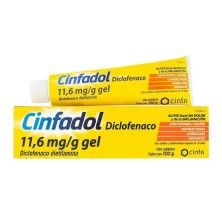 CINFADOL DICLOFENACO 11,6 mg/g GEL CUTANEO 1 TUBO 100 g