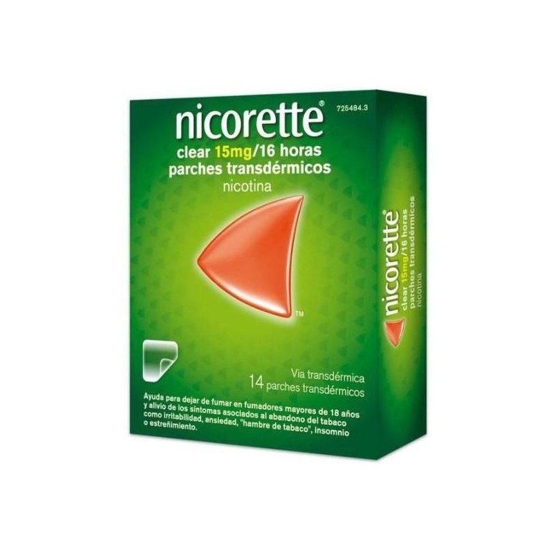 NICORETTE CLEAR 15 mg/16 h 14 PARCHES TRANSDERMICOS 23,62 mg