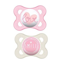 CHUPETE LATEX MAM ORIGINAL 0- 6 M PACK DOBLE ROSA