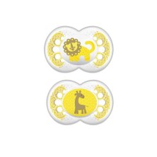 CHUPETE LATEX MAM ORIGINAL +6 M PACK DOBLE AMARILLO