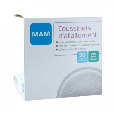 DISCOS ABSORBENTES LACTANCIA MAM BREAST PADS 30