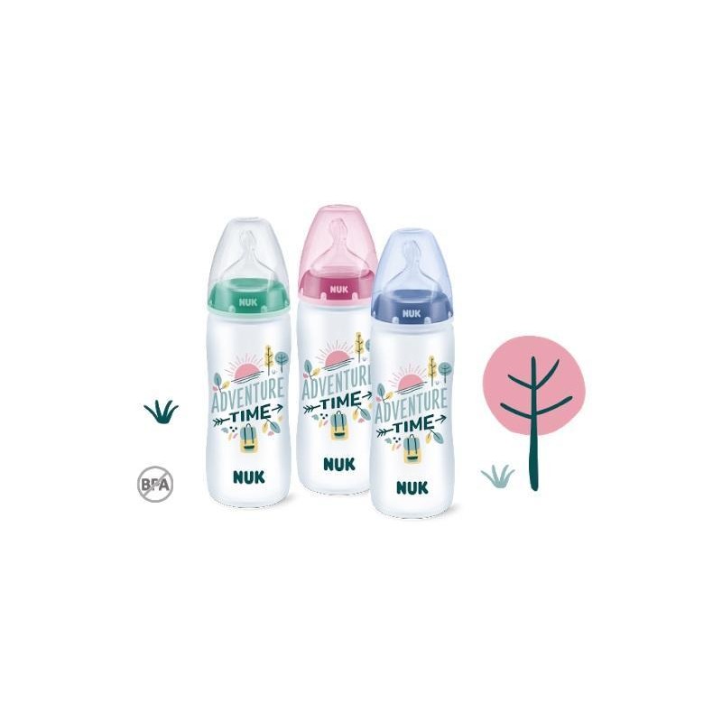 BIBERON FC+ SILICONA NUK HELLO ADVENTURE 6-18 MESES TALLA  XL 360 ML 1 UNIDAD
