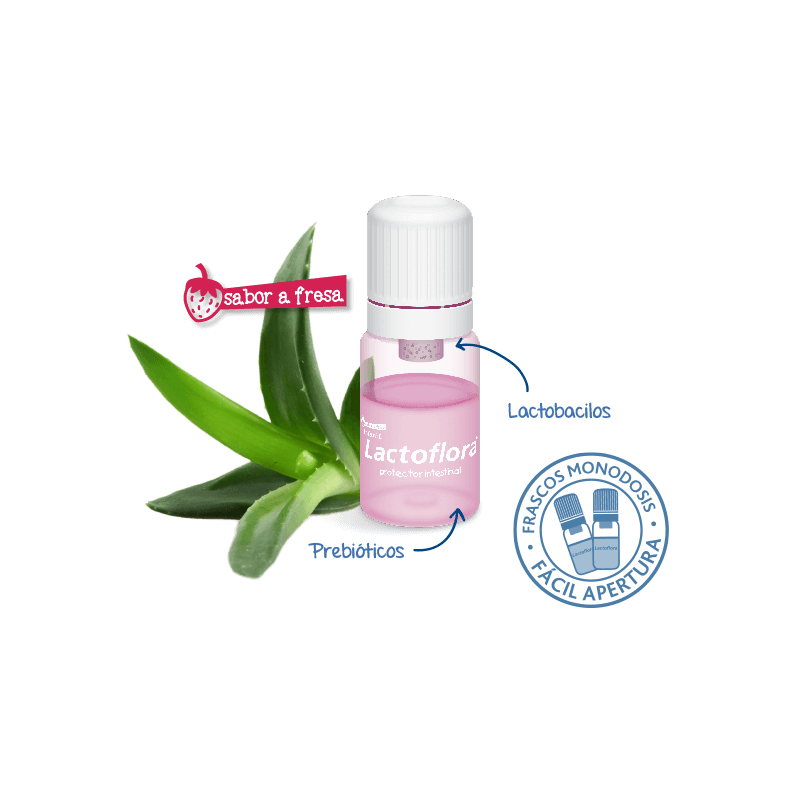 LACTOFLORA PROTECTOR INTESTINAL INFANTIL FRESA 10 FRASCOS MONODOSIS