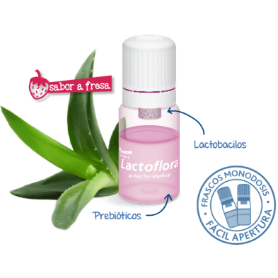 LACTOFLORA PROTECTOR INTESTINAL INFANTIL FRESA 10 FRASCOS MONODOSIS
