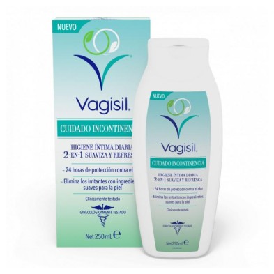 VAGISIL CUIDADO INCONTINENCIA HIGIENE INTIMA 2 EN 1 1 ENVASE 250 ML