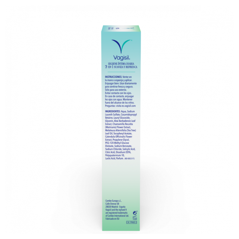 VAGISIL CUIDADO INCONTINENCIA HIGIENE INTIMA 2 EN 1 1 ENVASE 250 ML
