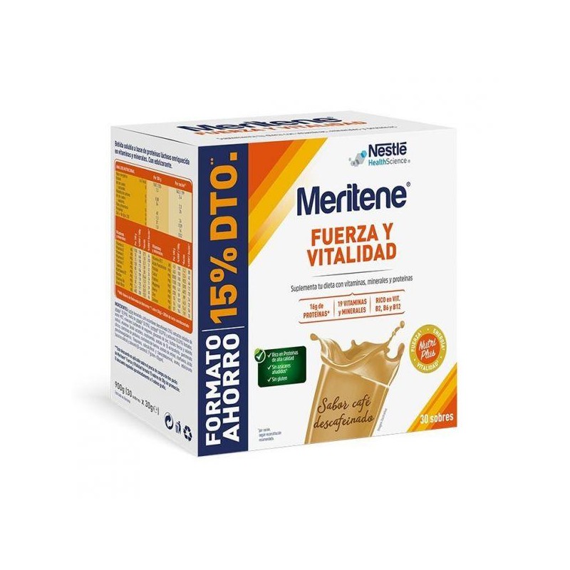 MERITENE PACK CAFE DESCAFEINADO 30 SOBRES