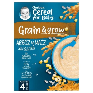 GERBER MAIZ Y ARROZ SIN GLUTEN 1 ESTUCHE 250 G