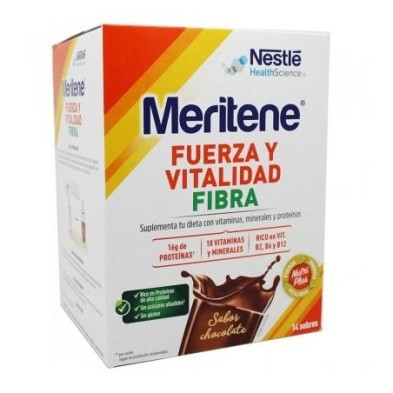 MERITENE FIBRA 35 GR 14 UNIDADES CHOCOLATE
