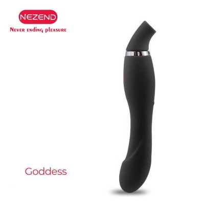 GODDNESS VIBRADOR Y SUCCIONADOR NEGRO NEZEND 