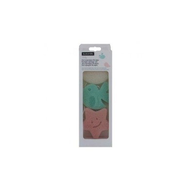 ESPONJA BAÑO INFANTIL SUAVINEX KONJAC BABY SET 3 UNIDADES