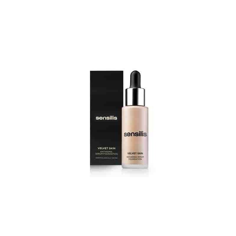 SENSILIS VELVET SKIN BASE DE MAQUILLAJE Y SERUM HIALURÓNICO 04 NOISETTE 30ML  