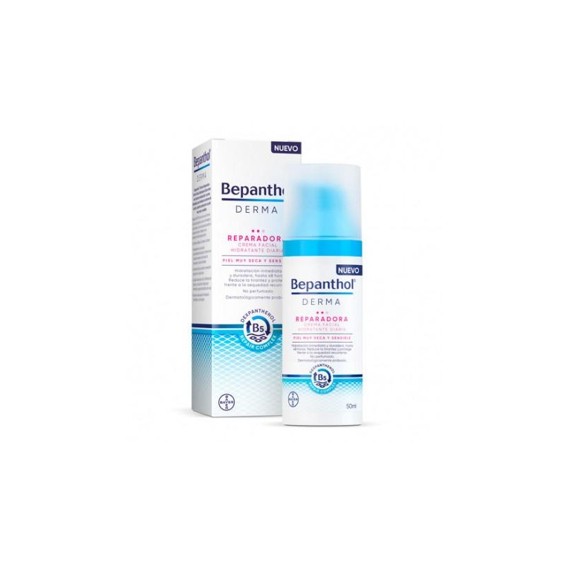 BEPANTHOL DERMA CREMA FACIAL REPARADORA HIDRATANTE DIARIA 50 ML