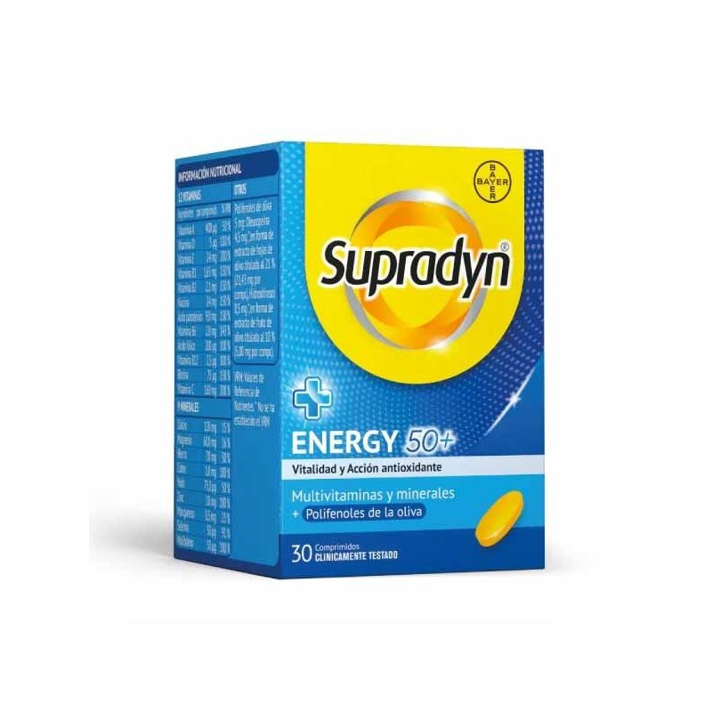 SUPRADYN ENERGY 50+ 30 COMPRIMIDOS EFERVESCENTES